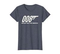 British Secret Magnet 007+1 Better Than Original T-Shirt, Women, Heather Blue, Small