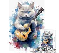 British Short Hair Cat 1000 Teenager Pieces Jigsaw Puzzle Stimulate Focus And Mental Precision Serene Soothing Leisure Game (38x26cm)