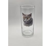 British Short Hair Cat Breed Glass Tumbler Drinking Glass