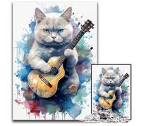 British Short Hair Cat Piece Jigsaw Puzzle Challenging Puzzles Ideal for Family Fun RelaxationHoliday Gifts 1000 PCS(38x26cm)