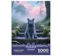 British Shorthair, 1000-piece Jigsaw, Fun Family Activity And Brain Training, Great for Presents Or Artistic Display, Suitable for Ages 8+, Pet Cat, 70x50cm/1000pcs