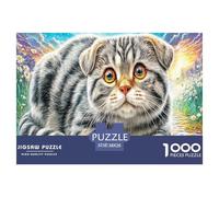 British Shorthair 1000 Piece Jigsaw Puzzle for Family - Fun Challenge for Adults & Kids, A Great Gift And Interactive Home Decor Project 38x26cm/1000pcs