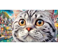 British-Shorthair 1000 Pieces Puzzle for Adults Recycled Paper Fun and Challenging Family Game Great Gift Idea for Wall Decoration and Gifts 38x26/1000pcs