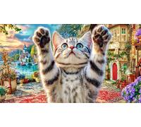 British Shorthair 1000 Pieces Recycled Paper Jigsaw - Family Activity & Fun Present Great Gift Idea for Adults 75x50/1000pcs