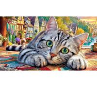 British Shorthair 1000 Pieces Recycled Paper Jigsaw - Family Activity & Fun Present Great Gift Idea for Adults 75x50/1000pcs