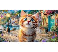 British-Shorthair 1000Pc Jigsaw Puzzles for Adults and Kids Age 12 Years + Impossible Hard Difficult Great Gift Idea Recycled Paper 38x52/1000pcs