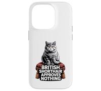 British Shorthair Approves Nothing Case for iPhone 14 Pro