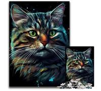 British Shorthair Cat 1000Piece Jigsaw Puzzle Wooden Jigsaw Puzzles Perfect for Halloween Christmas Birthday Gift 1000 PCS(75x50cm)