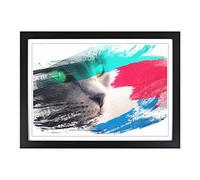 British Shorthair Cat 5 V2 Framed Print | A2 Black Framed Wall Art | Ready to Hang | Modern Flag Picture | Living Room Bedroom Lounge Office
