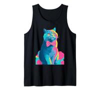 British Shorthair Cat Risograph Pop Art Portrait Tank Top