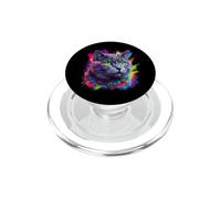 British Shorthair Colorful Cat Portrait PopSockets PopGrip for MagSafe