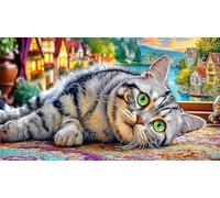 British-Shorthair Jigsaw Puzzle 1000 Pieces Impossible Hard Difficult Educational Games for Adults Kids Great Gift Idea for Relaxation 38x52/1000pcs