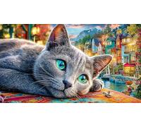 British Shorthair Recycled Paper Jigsaw Puzzle 1000 Piece - Fun Present & Great Gift Idea for Adults 38x52/1000pcs
