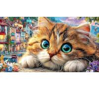 British Shorthair Recycled Paper Jigsaw Puzzle 1000 Piece - Fun Present & Great Gift Idea for Adults 75x50/1000pcs