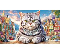 British-Shorthair Recycled Paper Jigsaw Puzzles 1000Pc Educational Games Fun and Challenging Family Game Great Gift Idea for Decompression 70x50/1000pcs