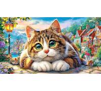 British-Shorthair Recycled Paper Jigsaw Puzzles 1000Pc Educational Games Fun and Challenging Family Game Great Gift Idea for Decompression 70x50/1000pcs