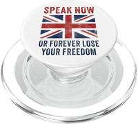 British Speak now or forever lose your freedom UK PopSockets PopGrip for MagSafe