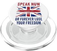 British Speak now or forever lose your freedom UK PopSockets PopGrip for MagSafe