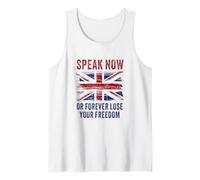 British Speak Now or Forever Lose Your Freedom UK Tank Top