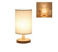 British Standard Bedside Lamp Vintage Wood Table Lamp, Atmosphere Lamp with E27 Bulb LED Creative for Bedroom Lamp, Study Room, Living Room Small Light (Not dimmable)