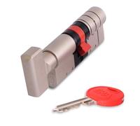 British Standard Fortress 3 * 6 Pin Euro Profile Thumbturn Door Cylinder - High Security Anti-Snap, Anti-Pick & Anti-Bump Lock - PAS 24 & BS EN 1303 Certified - Timbe (45mm/55mm)