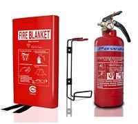 British Standard KITEMARKED FSS UK 600 G ABC Dry Powder FIRE Extinguisher with KITEMARKED FIRE Blanket. Ideal for Boats Homes Kitchen Workplace Offices Warehouses GARAGES Restaurants. Rating 21 B