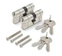 British Standard Kitemarked TS007 1* - Keyed Alike Pairs, 40/45 | British Standard Kitemark, Anti-Snap Protection, Matched Pair, Drill-Resistant Pins, Includes Retaining Screws