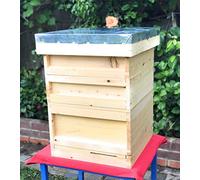 British Standard National Beehive, Anatolian cedar wood, with LANDING BOARD NOW, complete set with wire queen excluder, made in Europe