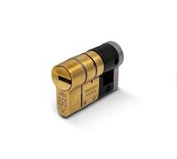 British Standard TS007 3 Star Euro Single Cylinder Anti Snap High Security Euro Profile Door Lock Barrel for uPVC Composite and Timber Doors (Length-45mm, Brass, 35/10)