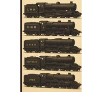 British Steam Giants: Vintage Train Notebook: A Classic Lined Journal Featuring Detailed British Locomotives - 6x9, 120 Pages