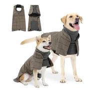 British Style Dog Coat Warm Winter Waterproof Windproof Shiba Inus Labradors Bulldogs Greyhounds Jack Clothing,Khaki,S