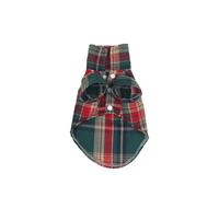 British Style Plaid Dog Vest - Summer Cotton Pet Shirt for Small Dogs - Breathable Puppy Shirts for Chihuahua, Yorkshire Terrier - Lightweight Checkered Tank Top (Size Guide)(Green,XL)