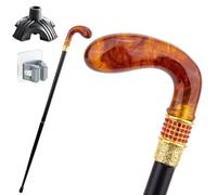 British Style Red Silk Handle Cane, Ergonomic Grip, Non-Slip Design, Sturdy and Portable, Unisex, Also a Fashion Accessory.