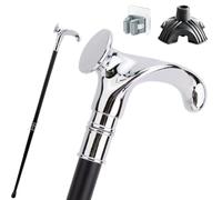 British Style White Handle Cane, Ergonomic Grip, Non-Slip Design, Sturdy and Portable, Unisex, Also a Fashion Accessory.
