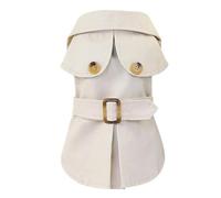 British Style Winter Warm Dog Coat Outdoor Windproof Cold-Proof Adjustable Pet Jacket For Schnauzers Chihuahuas Pugs,Khaki,S