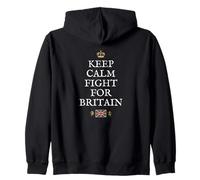 BRITISH SUPPORTS PROTECT PATRIOTS FIGHT FOR BRITAIN UK FLAG Zip Hoodie
