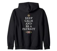 BRITISH SUPPORTS PROTECT PATRIOTS KEEP CALM BRITAINS UK Zip Hoodie