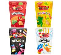 British Sweets Bassetts Bundle - Wine Gums, Jelly Babies, Liquorice Allsorts and Sports Mix | Retro Candy Mix, Chewy Fruit Jellies, Party Treats, Sweet Shop Favourites (4 x 350g Bags)