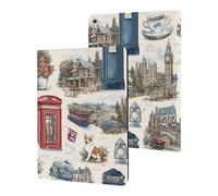 British Symbols Big Ben Telephone Box Case for iPad 10th-1st Generation | PU Tablet Protective Cover with TPU inner for Pad 2018-2022, Air 1-5, Pro 2016-2022, Mini 1-6