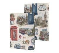 British Symbols Big Ben Telephone Box Case for iPad 10th-1st Generation | PU Tablet Protective Cover with TPU inner for Pad 2018-2022, Air 1-5, Pro 2016-2022, Mini 1-6