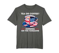 British Tea US Coffee | American And British Flag Together T-Shirt