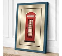 British Telephone Box Canvas Wall Art Print 18x12 Inch