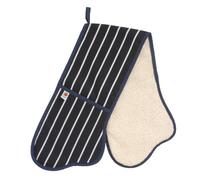 British Textile Company Butchers Stripe Navy Double Oven Glove