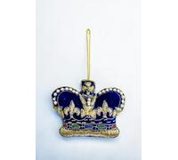 British Themed Christmas Hanging Decorations - Simply Sew CraftyTM (Royal Blue Crown)