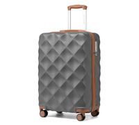 British Traveller 20 Inch Cabin Suitcase, ABS+PC Hard Shell Hand Luggage | 34L Lightweight Carry on Small Case with TPE Spinner Wheels, Travel Lock, Telescopic Handle for Short Breaks and Cabin Travel