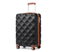 British Traveller 20 Inch Cabin Suitcase, ABS+PC Hard Shell Hand Luggage | 34L Lightweight Carry on Small Case with TPE Spinner Wheels, Travel Lock, Telescopic Handle for Short Breaks and Cabin Travel
