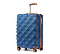 British Traveller 20 Inch Cabin Suitcase, ABS+PC Hard Shell Hand Luggage | 34L Lightweight Carry on Small Case with TPE Spinner Wheels, Travel Lock, Telescopic Handle for Short Breaks and Cabin Travel