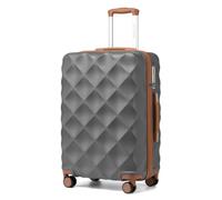 British Traveller 24 Inch Medium Suitcase, Lightweight ABS+PC Luggage