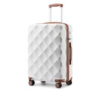 British Traveller 24 Inch Medium Suitcase, Lightweight ABS+PC Luggage