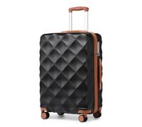 British Traveller 24 Inch Medium Suitcase, Lightweight ABS+PC Luggage